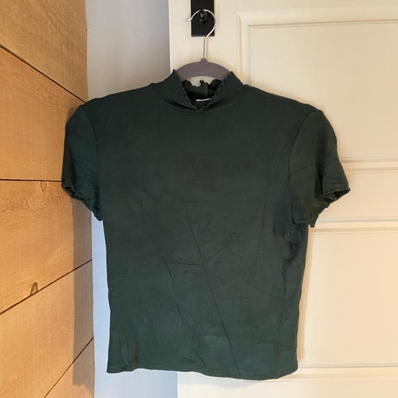 Garage ribbed mock neck T-shirt - Picture 1 of 3